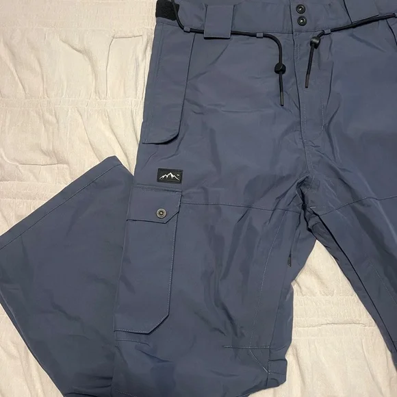 NWT Dope Iconic Snowboard Pants Men Metal Blue